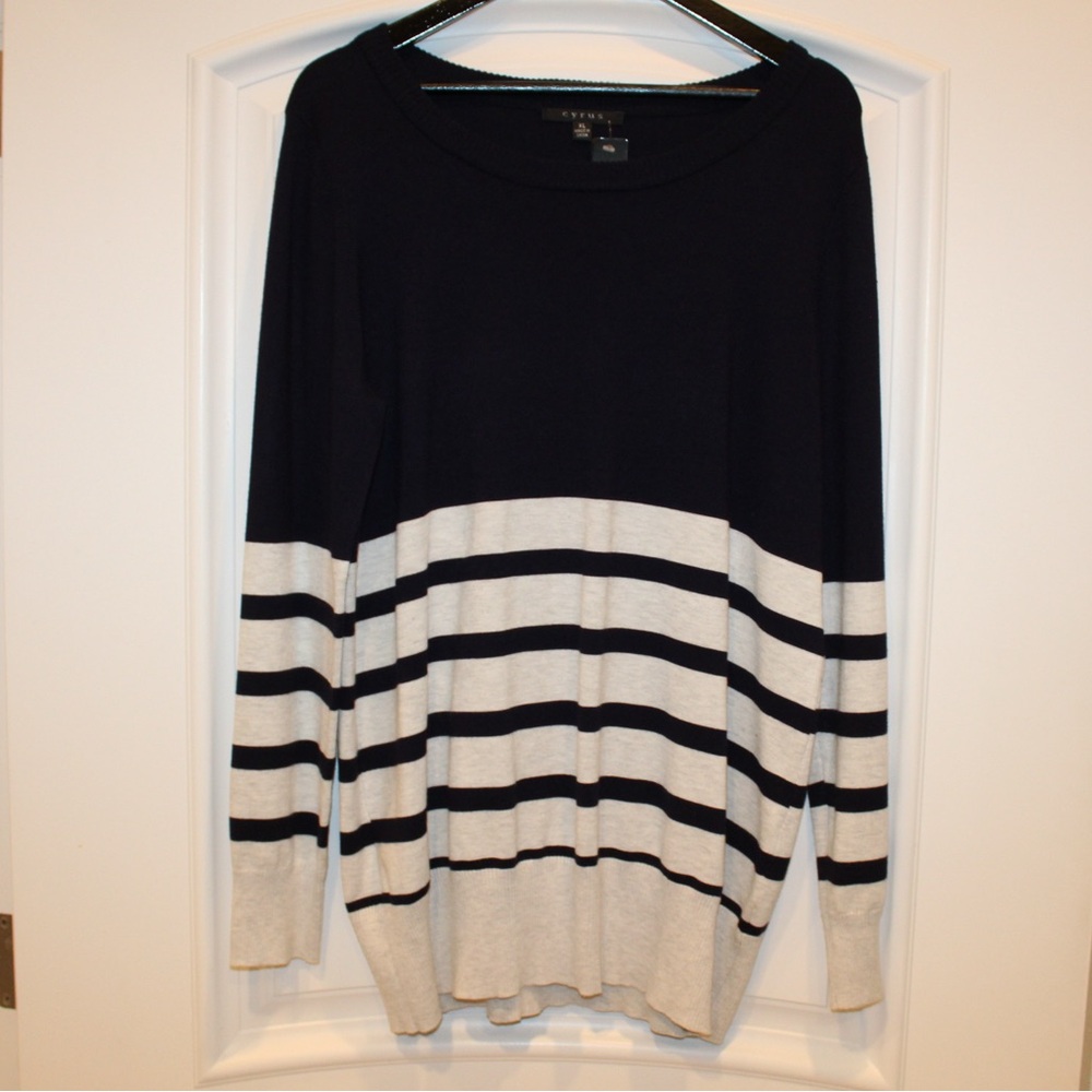 Cyrus striped sweater (women’s XL) (NWT)
